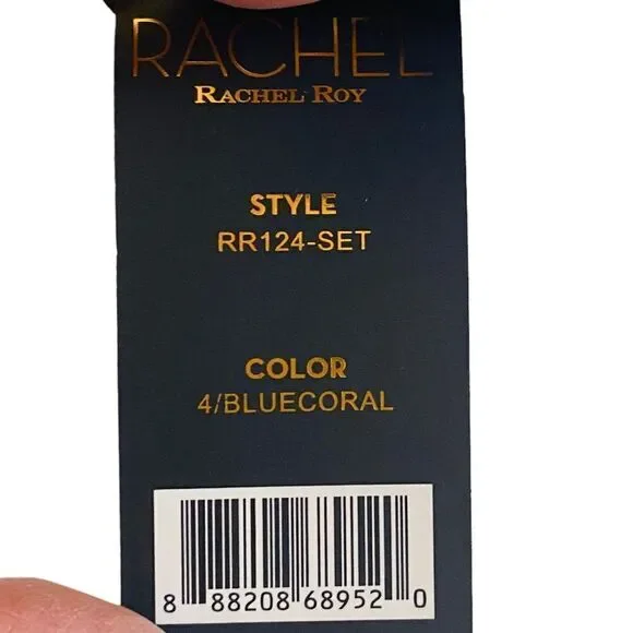 Rachel Roy Set Scallop Lace Lingerie Set Underwire Bra 38C Thong Panties XL NWT - Picture 10 of 13